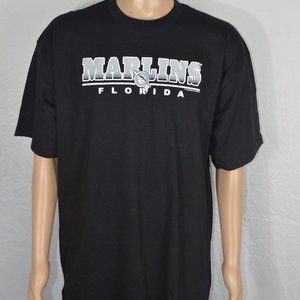 Genuine Merchandise Florida Marlins Black Baseball T Shirt Size X-Large